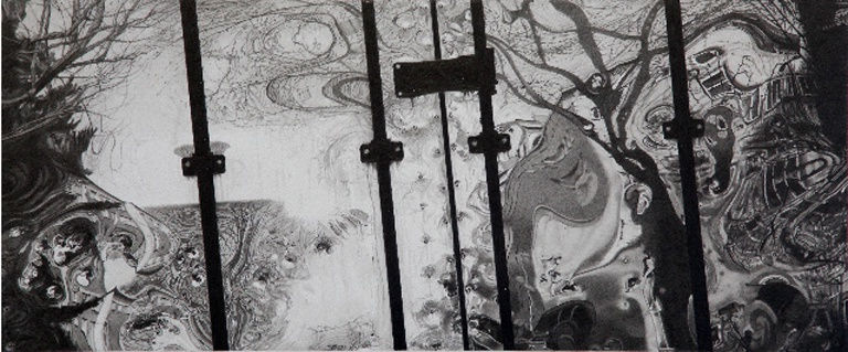 Roger Watt "Treeflections" Graphite on Bristol board 25.4 x 61 cm
