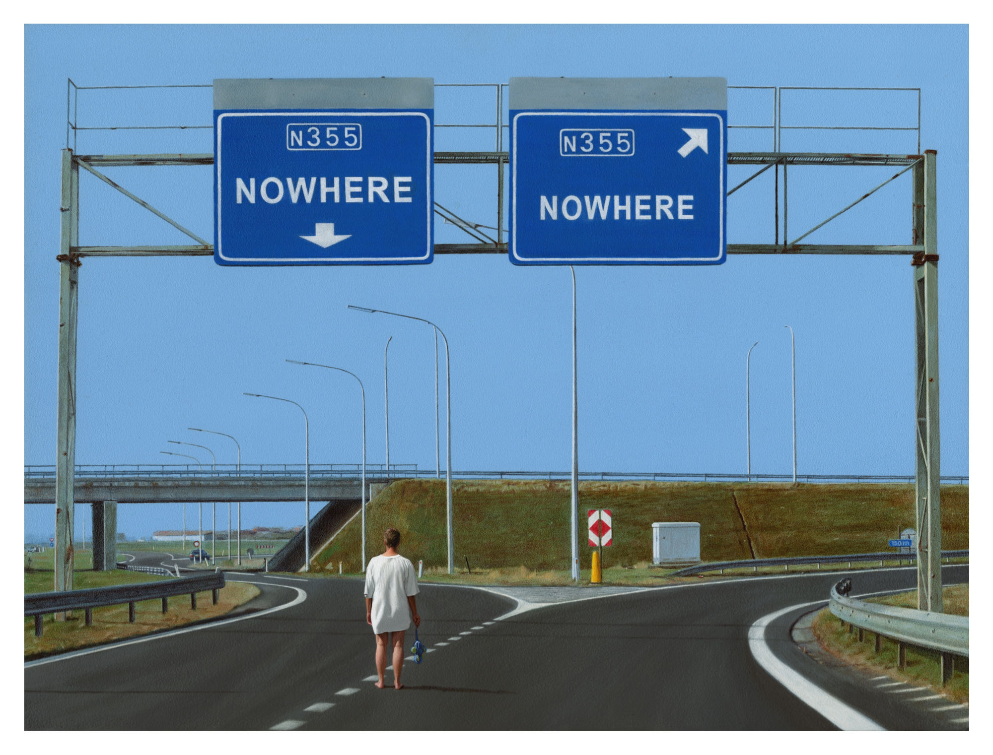 Stefan Nandancee "Highways" Acrylic on board 30 x 40 cm