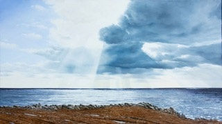 Gustavo Fernandez "Intemporal Light" Oil on canvas 85 x 150 cm