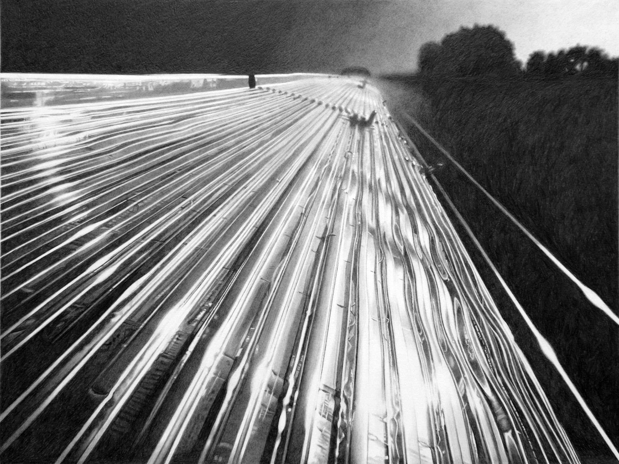 Roger Watt 'The Canadian' Graphite on paper 23 x 30 cm