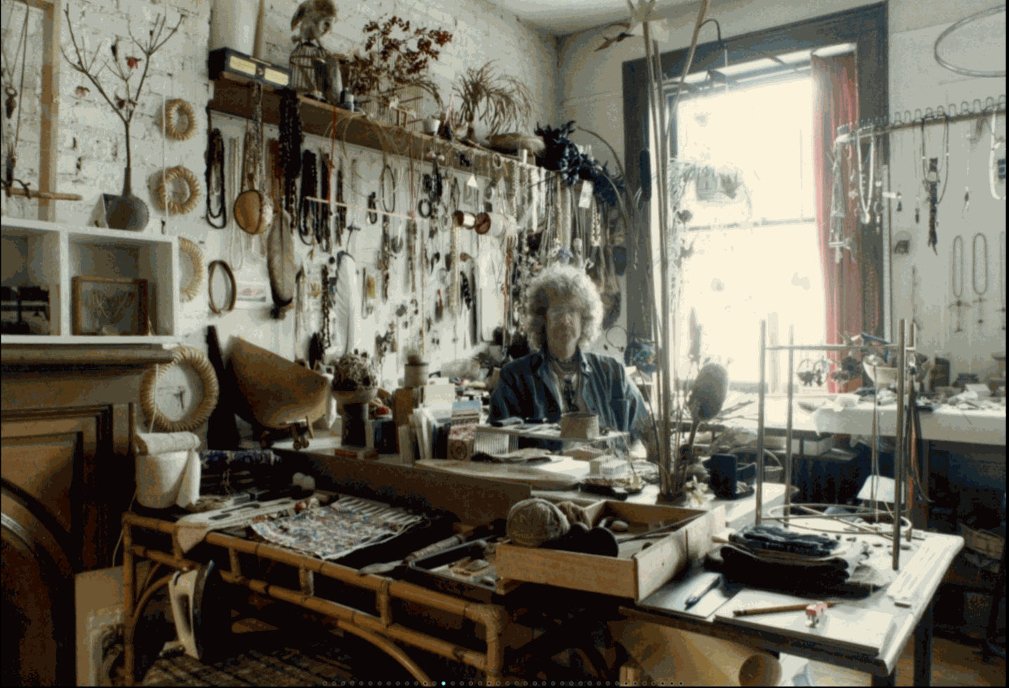 LoU Zeldis in his studio in Santa Monica (c.1980)