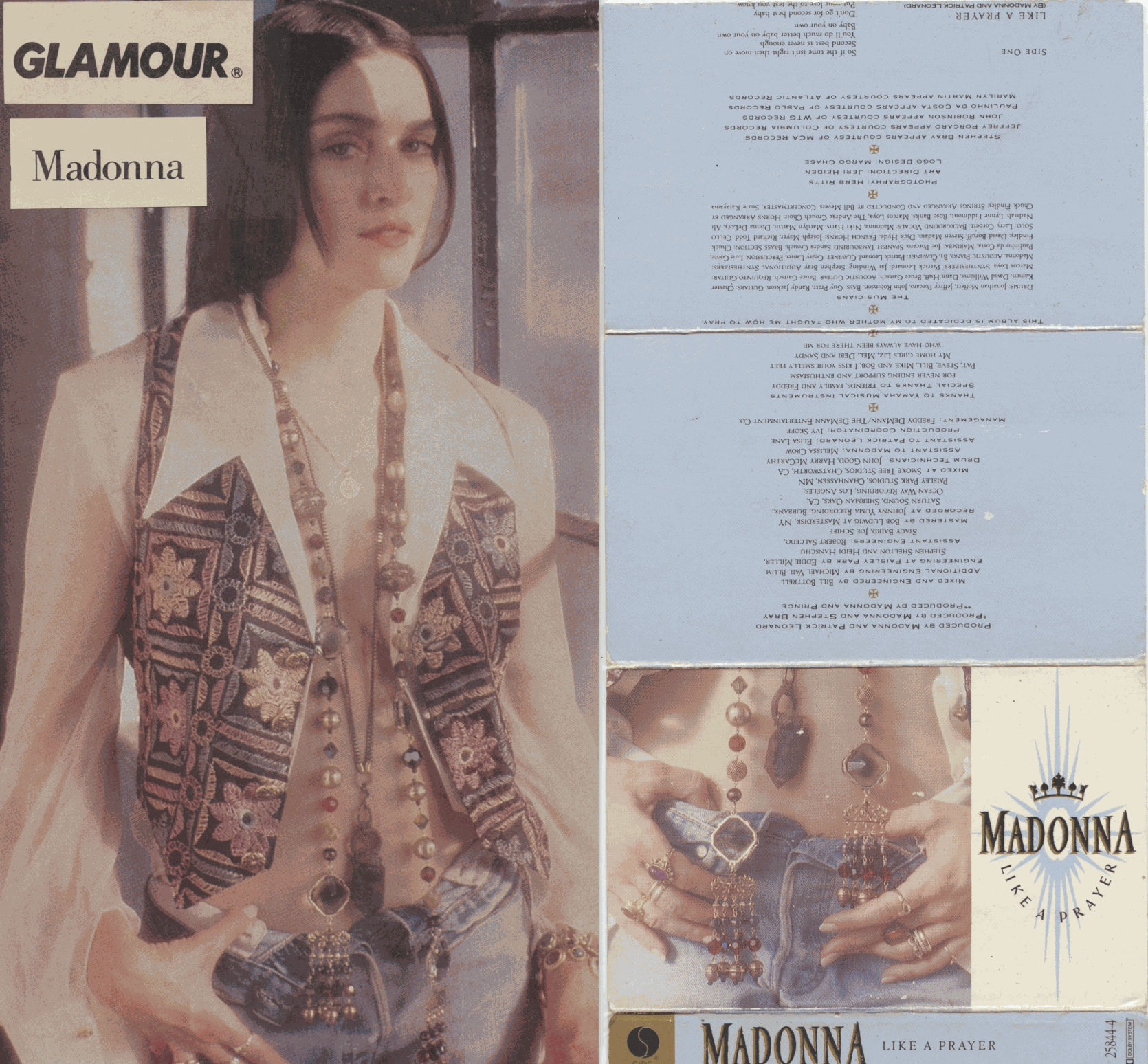 Madonna wearing LoU Zeldis jewellery in Glamour Magazine