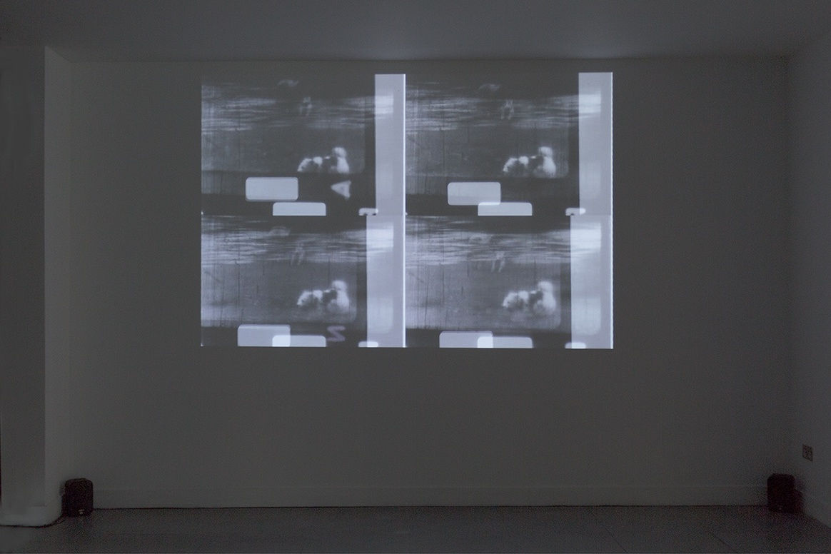 Insallation view from Malcolm Le Grice 'No Idea' exhibition (29 May - 10 July 2015) at Richard Saltoun Gallery.