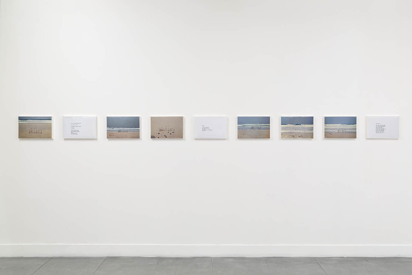 Installation view of Some Dimensions of My Lunch: Marie Yates at Richard Saltoun Gallery