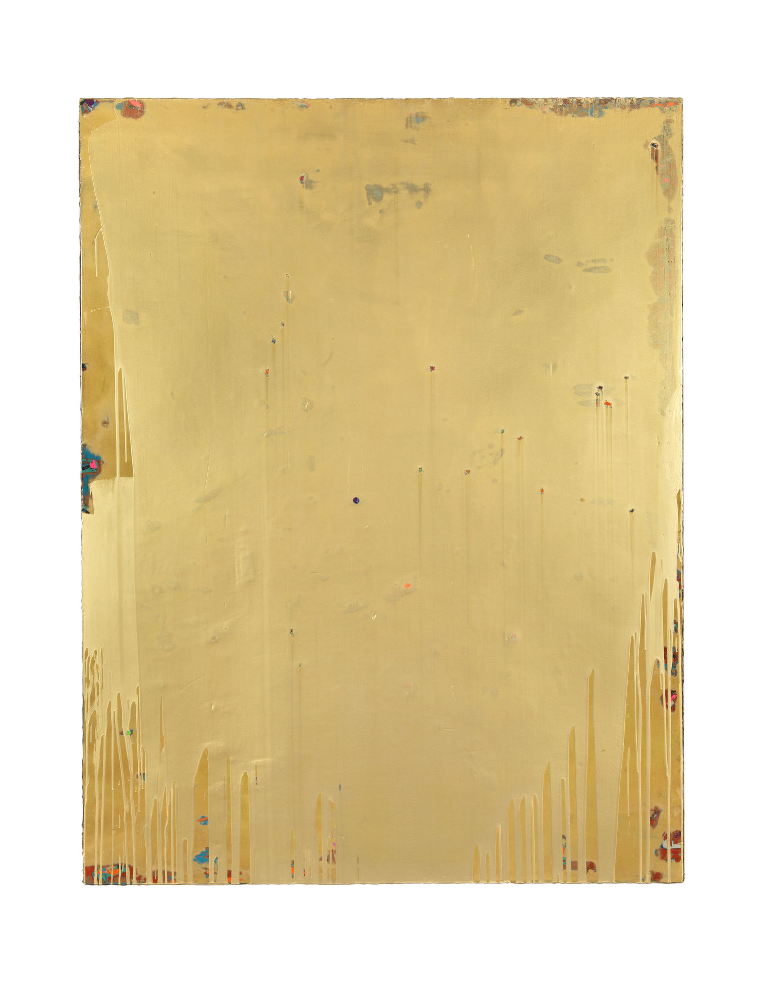 Untitled, 2015, pure pigments and varnish on wood, 153x200cm