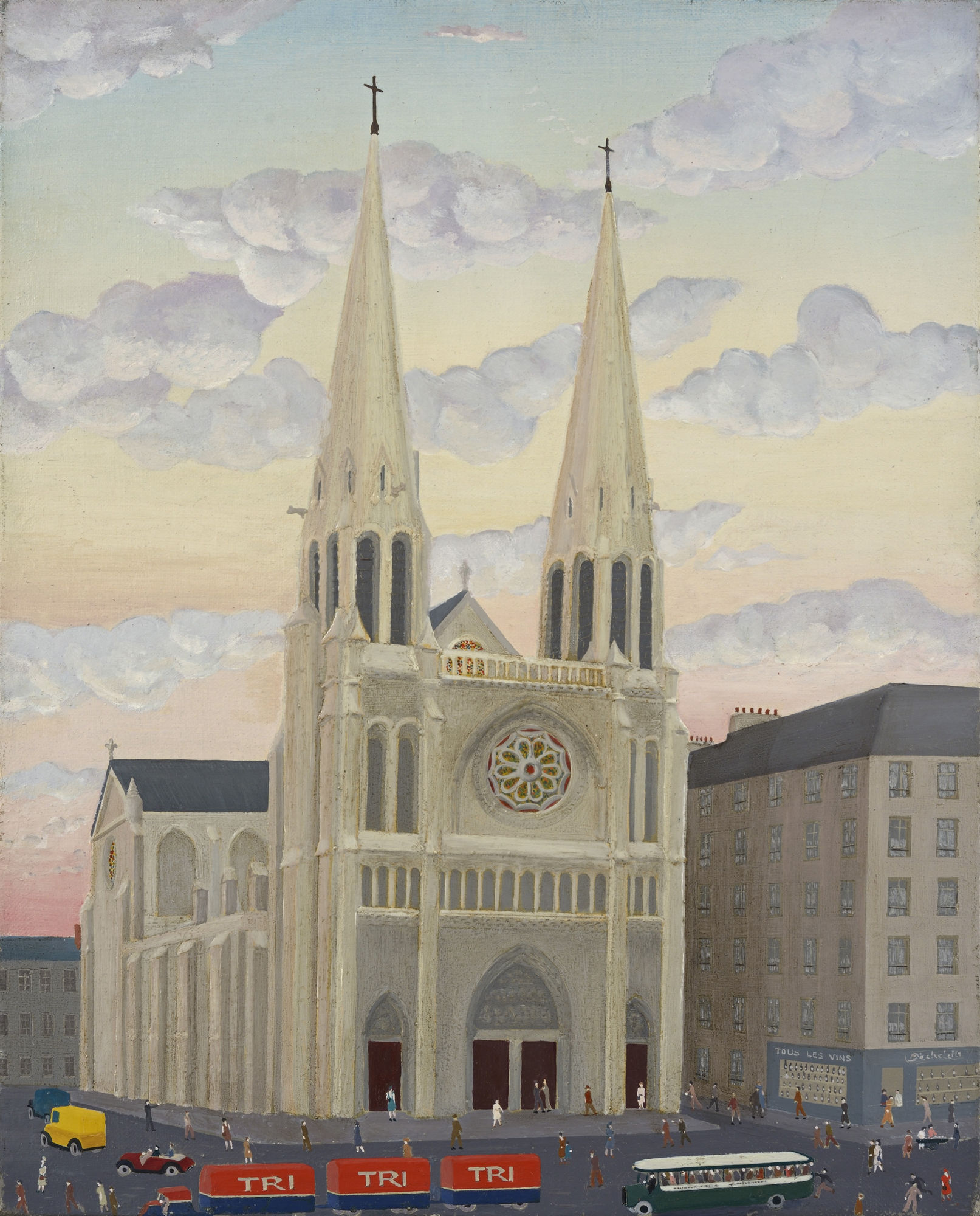Louis-Auguste Déchelette Belleville (Eglise), Non daté Huile sur toile 41.3 x 33.2 cm