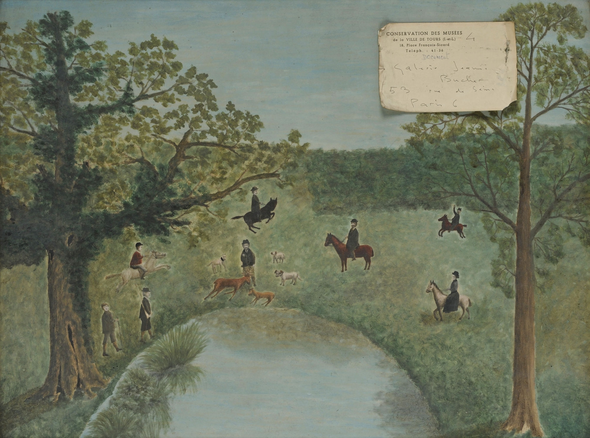 André Bauchant Dos de l'oeuvre Le Stromboli, 1917 Aquarelle sur papier 48.5 x 63.5 cm