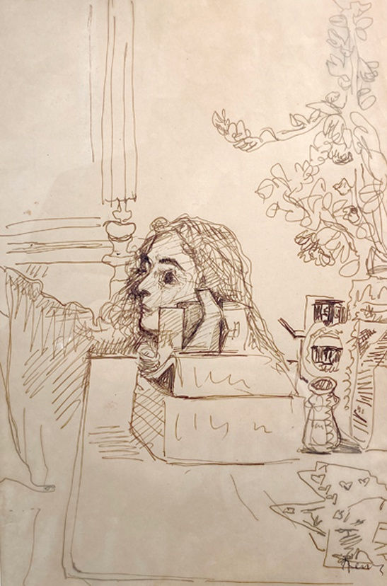 Árpád Szenes, Marie-Hélène peignant, 1940-47