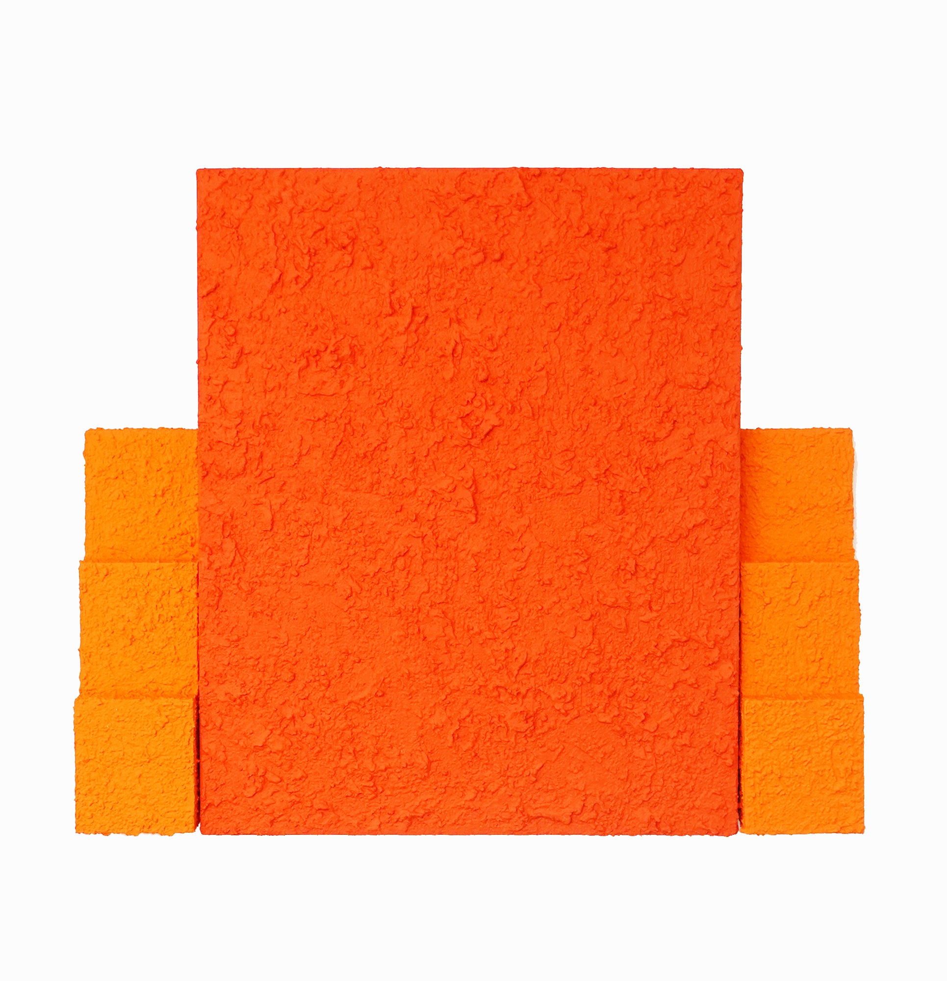 Eric Santoscoy-McKillip Melón, 2020 Acrylic, flashe, and stucco on canvas and wood 24 x 20 x 2.25 in 61 x 50.8 x 5.7 cm