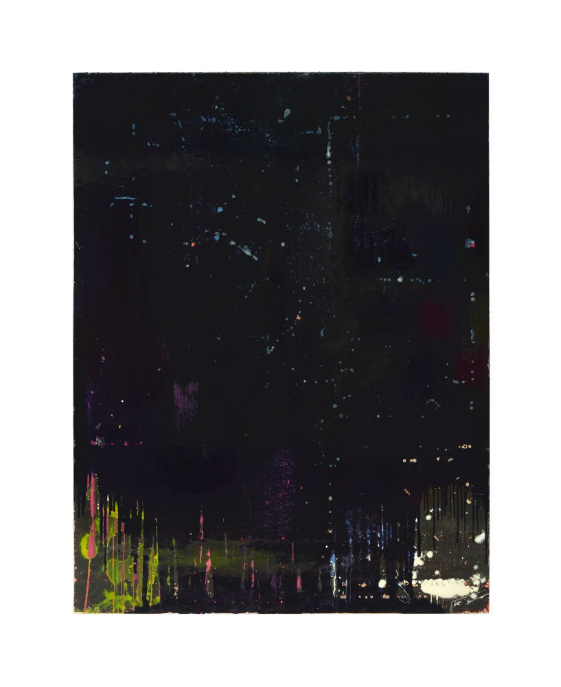 EMMANUEL BARCILON - UNTITLED - 2018 - VARNISH AND PIGMENT ON WOOD - 200 X 153 CM