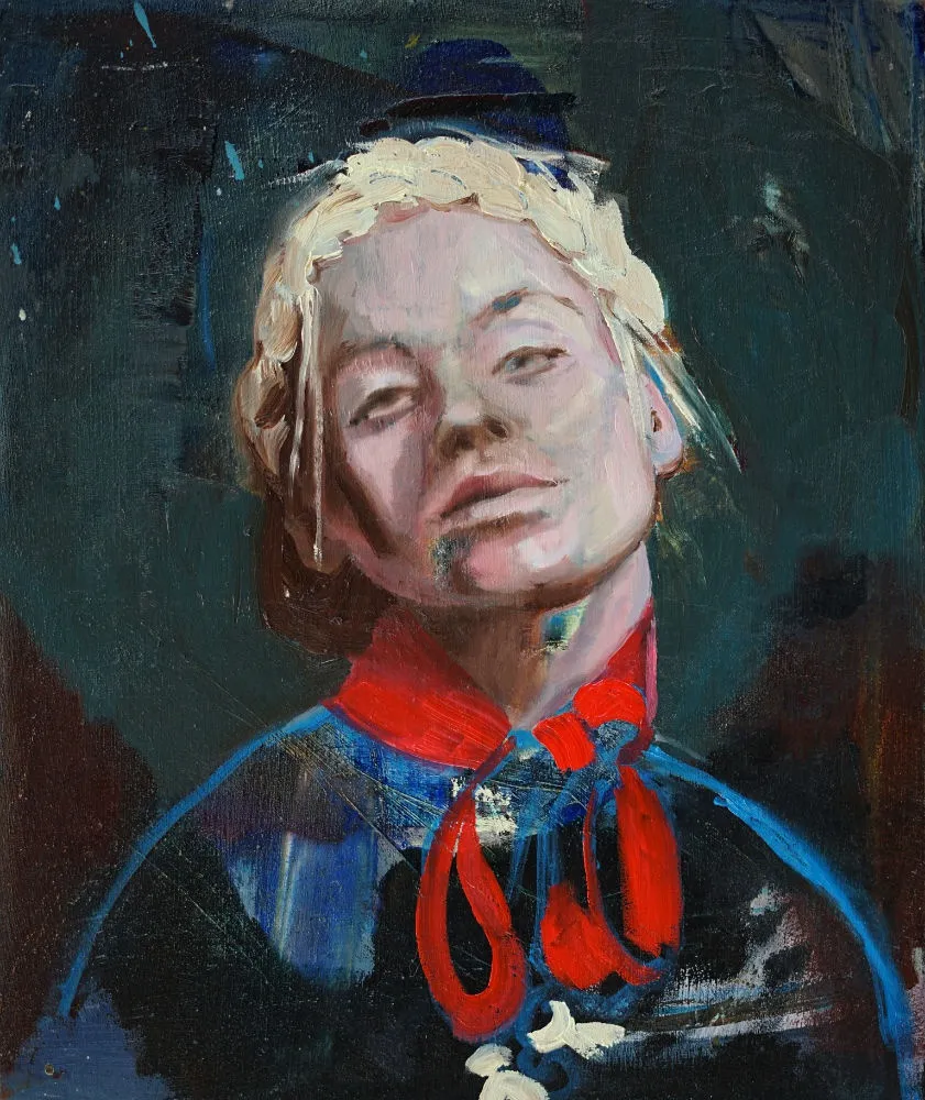 ANNA BITTERSOHL - ODE II - 2017 - OIL ON WOOD - 30 X 25 CM