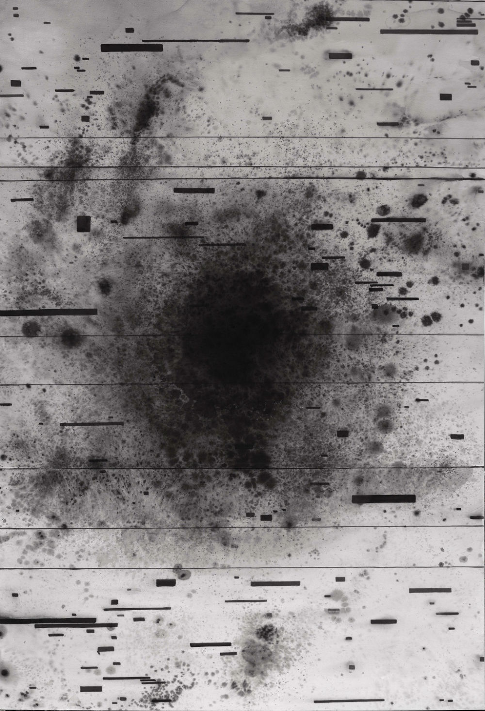 RADENKO MILAK - ORBITAL RESONANCE, DARK MATTER SERIES - 2018 - WATERCOLOR ON PAPER LAMINATED ON DIBOND - 200 X 140 CM