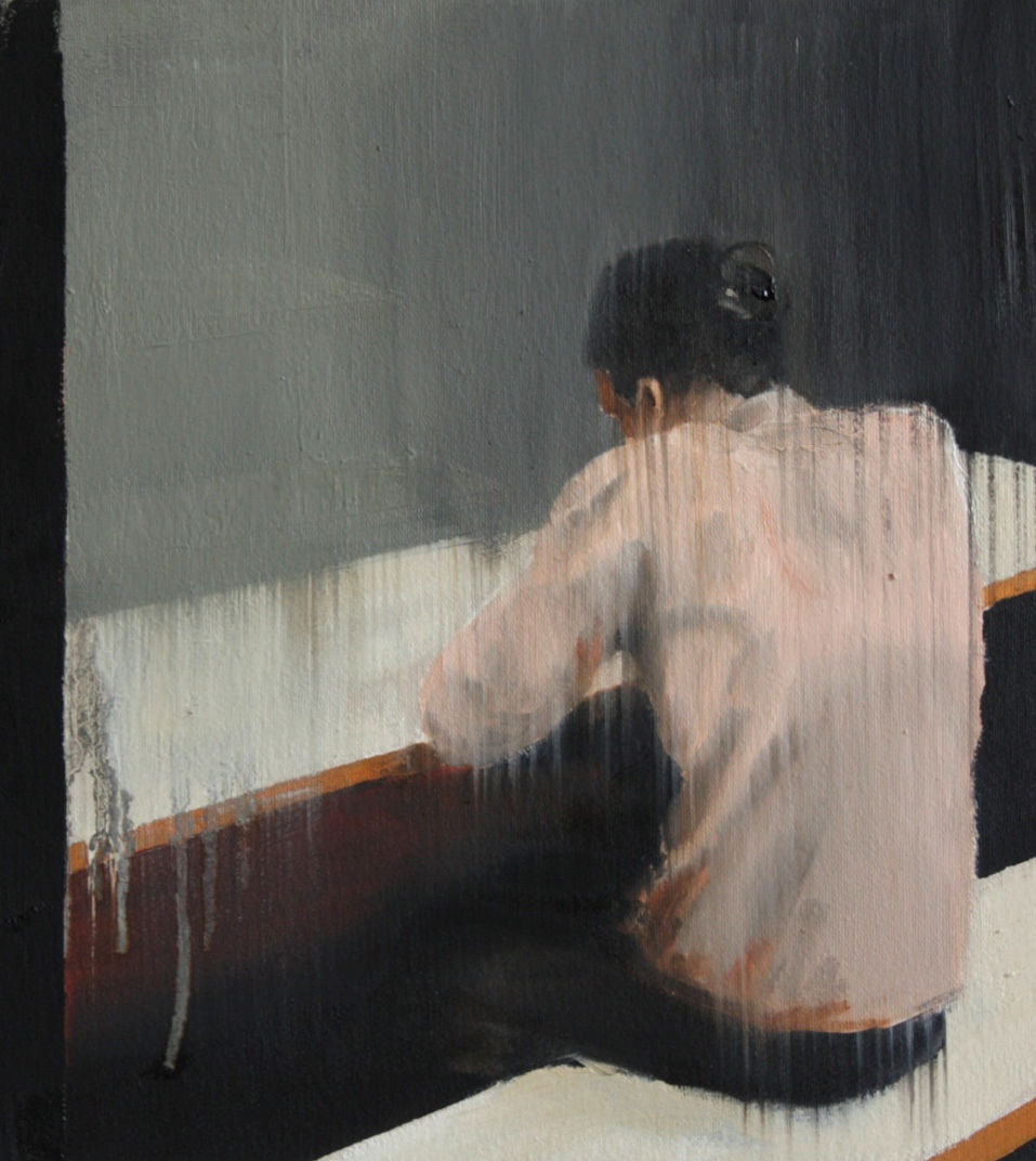 ENRICO FREITAG - LABORA (BACK) - 2017 - OIL ON CANVAS - 28 X 25 CM