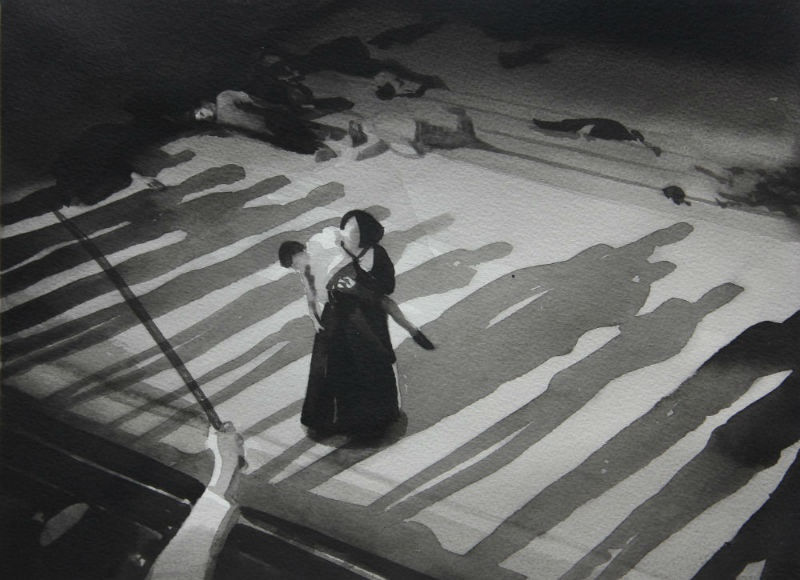 RADENKO MILAK - BATTLESHIP POTEMKIN (SERGEI EISENSTEIN, 1925) - 2016 - WATERCOLOR ON PAPER - 28 X 36,5 CM