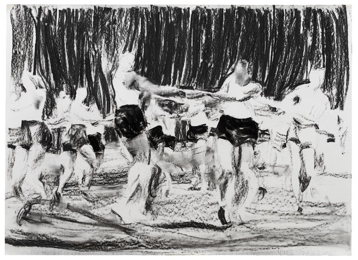 SEBASTIAN HOSU - UNTITLED - 2017 - CHARCOAL ON PAPER - 107 X 140,5 CM