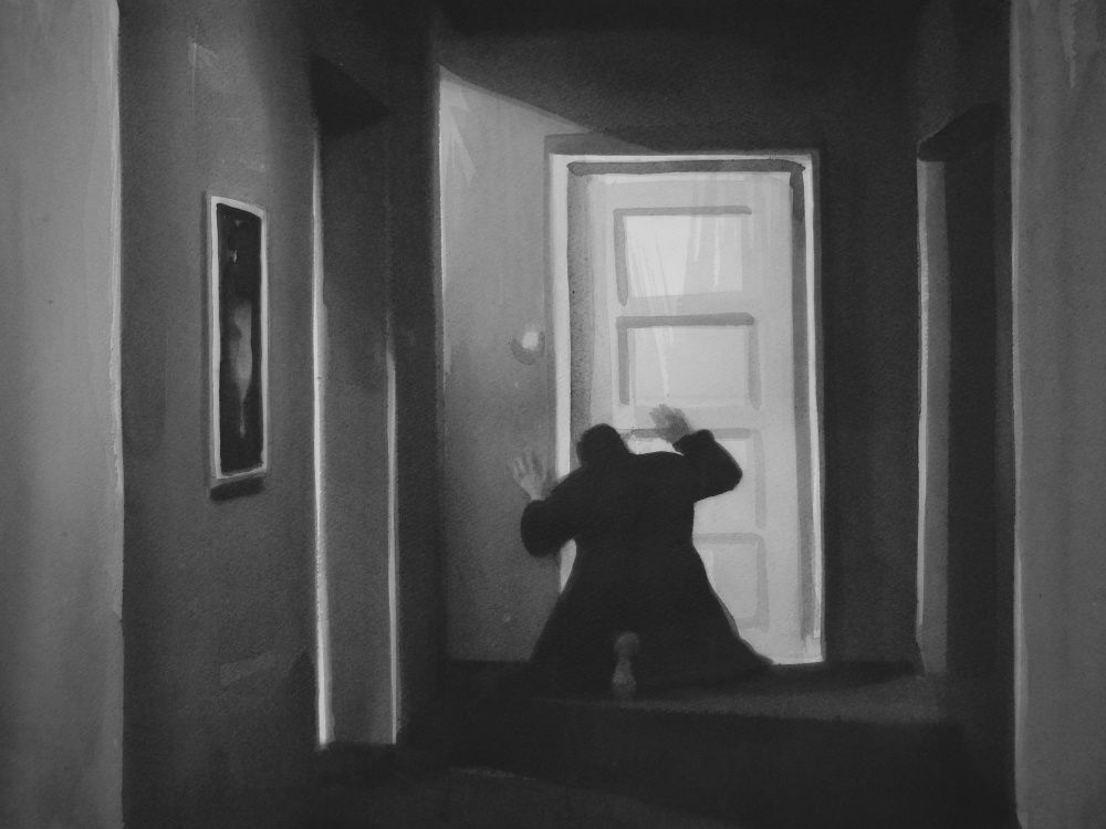 RADENKO MILAK - UNFINISHED STORY - 2016 - WATERCOLOR ON PAPER - 36 X 48 CM