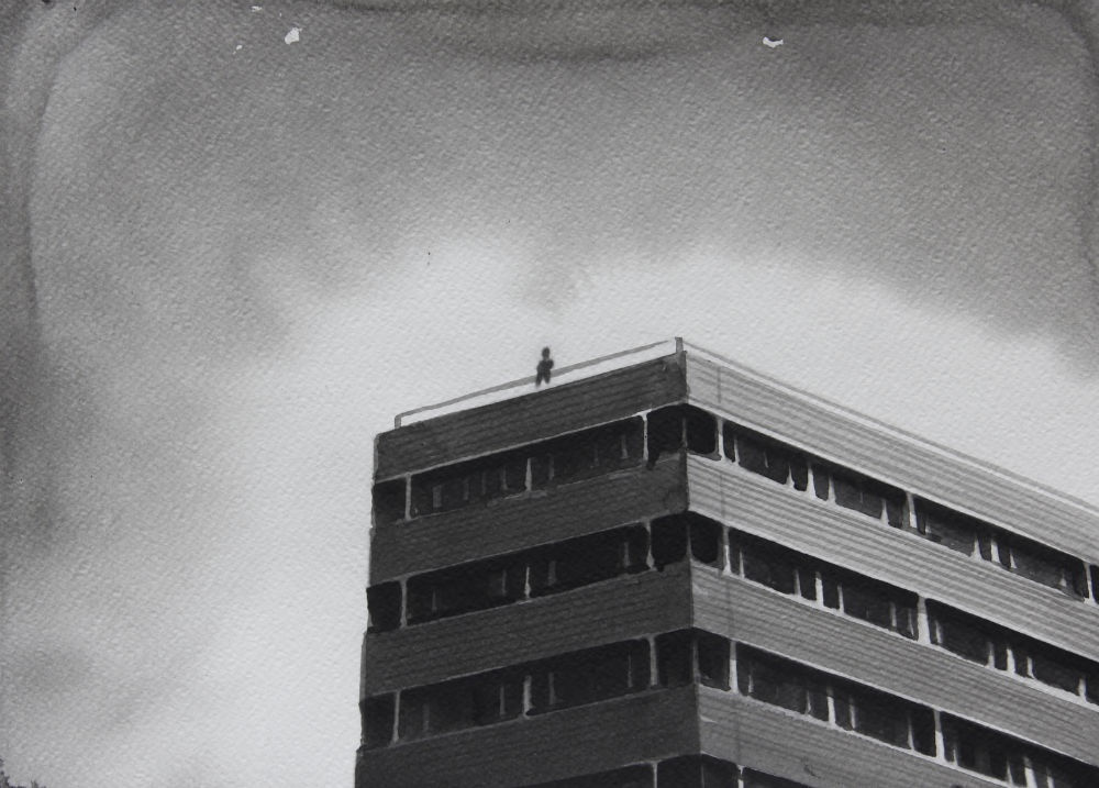 RADENKO MILAK - THE MAN WHO PUT HIS WILL ON FILM (1970) - 2016 - WATERCOLOR ON PAPER - 26 X 36 CM