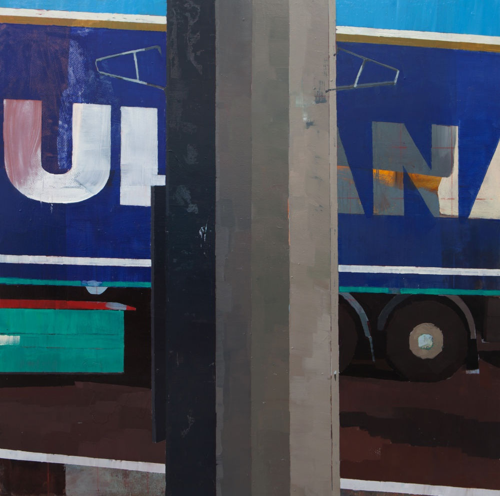 LUCA GRIMALDI - COLONNA - 2015 - ACRYLIC ON CANVAS - 130 X 130 CM