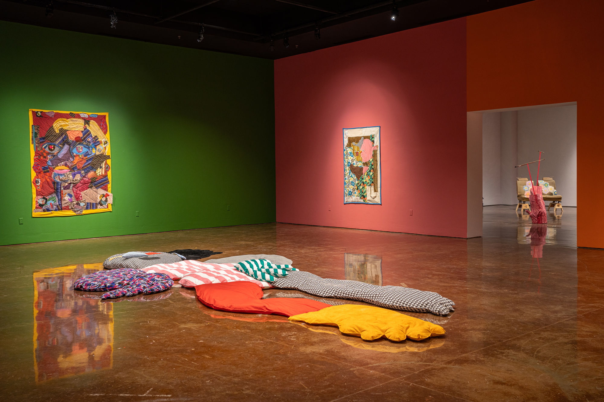 Installation view, Maria A. Guzmán Capron, Olas Malcriadas, Texas State Galleries, August 23–November 12, 2021.