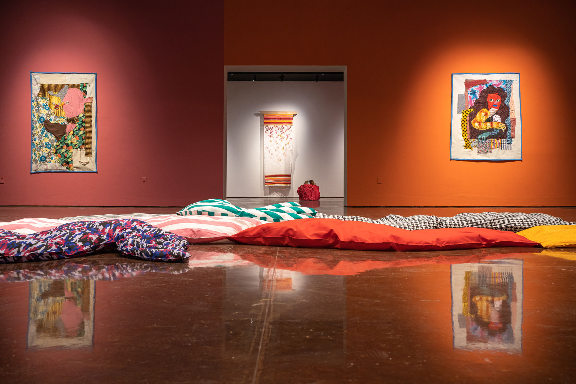 Installation view, Maria A. Guzmán Capron, Olas Malcriadas, Texas State Galleries, August 23–November 12, 2021.