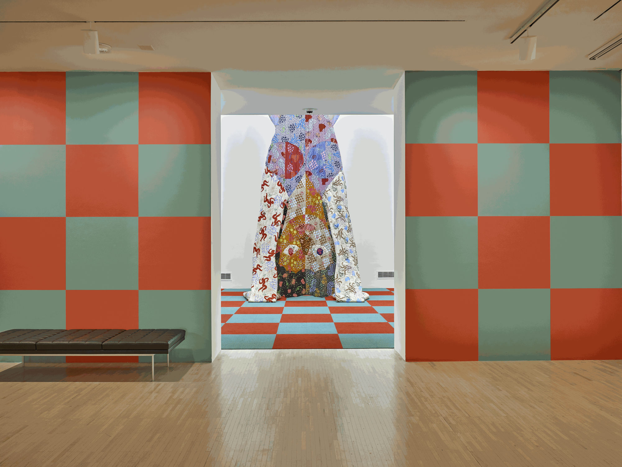Installation view, Maria A. Guzmán Capron, Fitting Room, UB Buffalo Gallery, Buffalo, NY, October 24, 2024 – May 18, 2025.