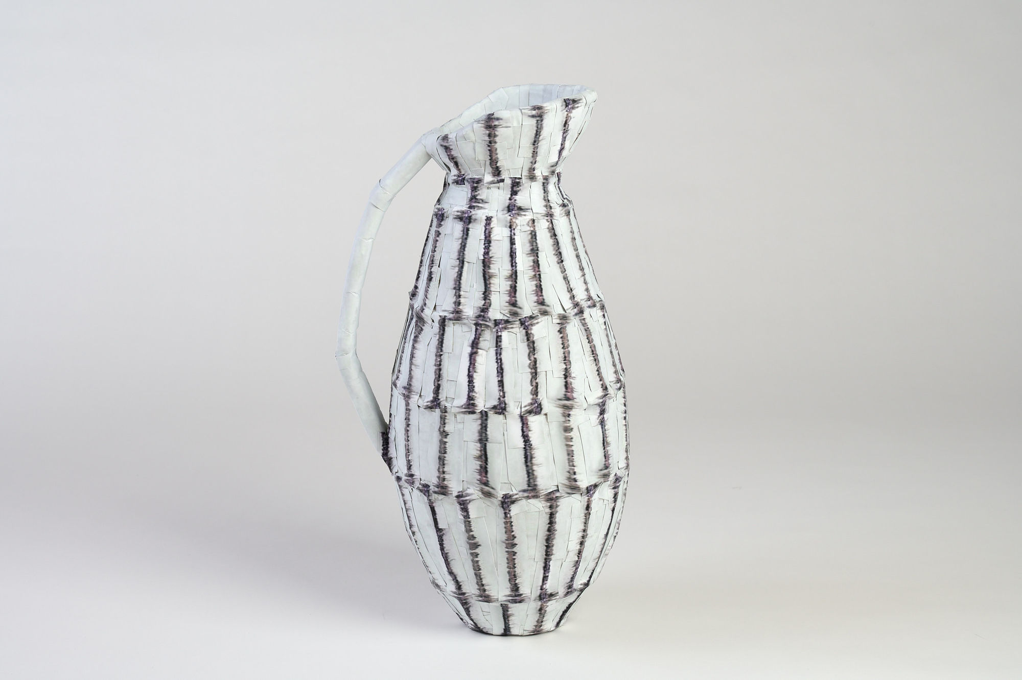 Daniel Gordon, White Pitcher With Black Grid, 2024