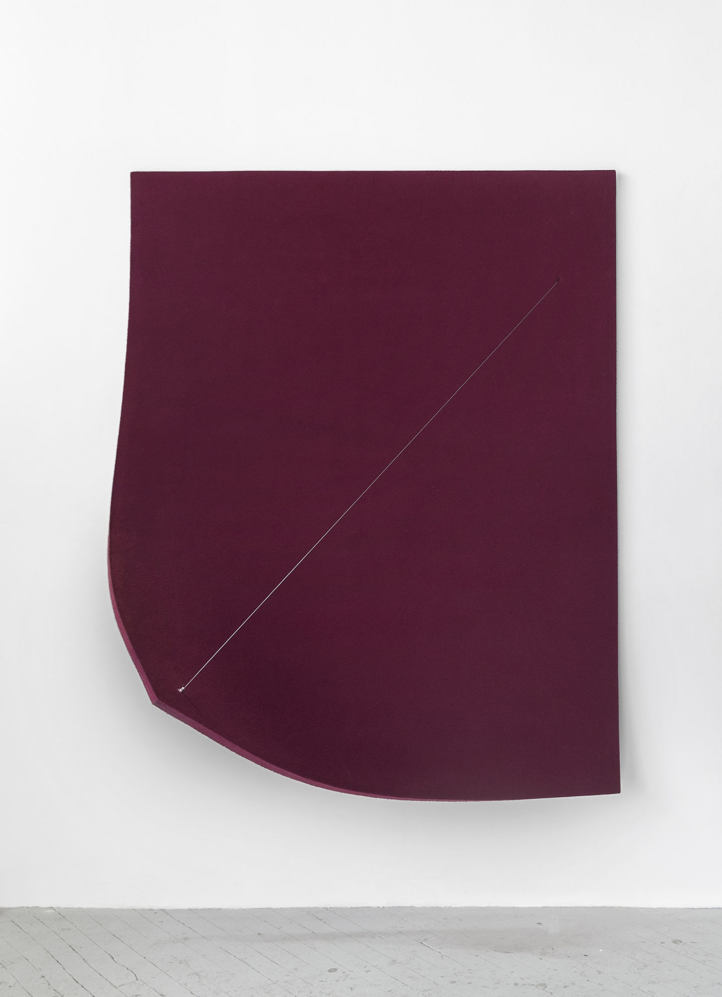 Naama Tsabar, Work on Felt (Variation 9) Bordeaux, 2016