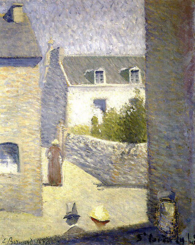 Emile Bernard (1868-1941), une rue à Saint-Briac, Oil on canvas, 1886, private collection