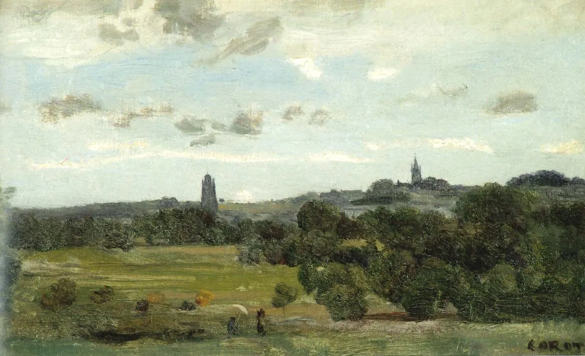 Jean-Baptiste Camille Corot (1796-1875) Vue de Saintes 1862 Courtesy Museum of Fine Arts, Li&egrave;ge