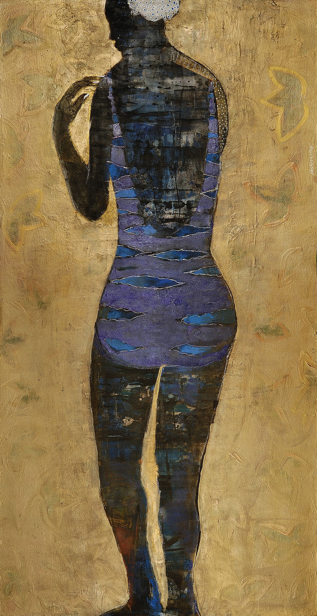 African Beauty 1, Mix Media Canvas, 240 x 122 cm, 2012