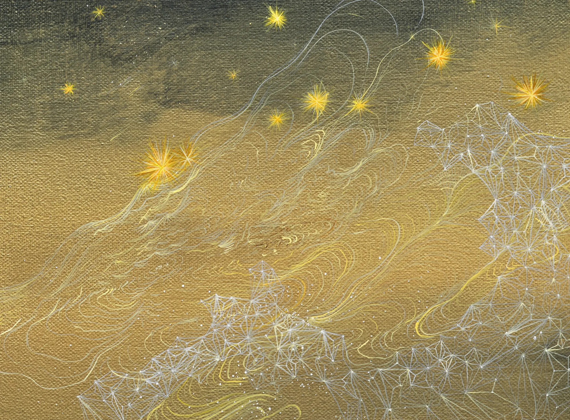 detail of gold painting