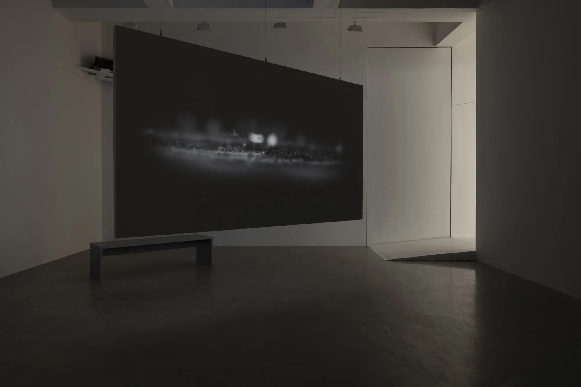 video screen with dust