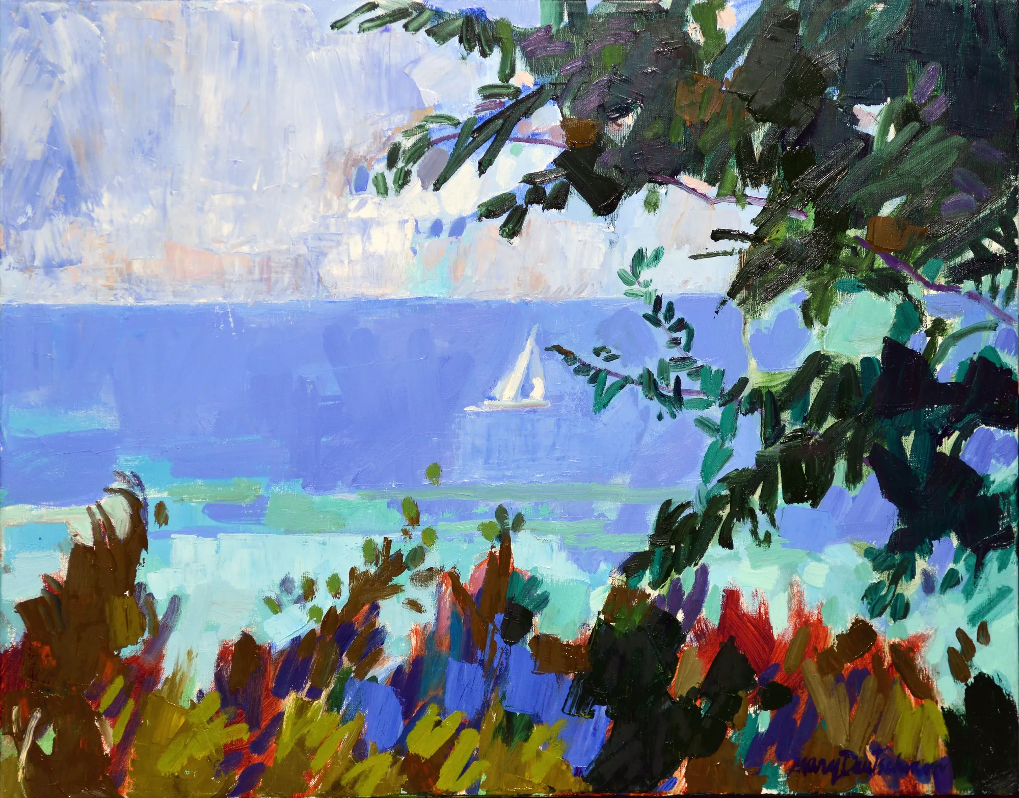 Mary Deutschman, 0936 Lake Erie - Memories of Sailing, 2016