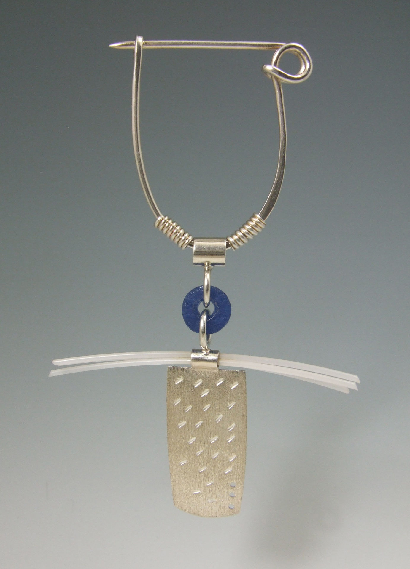 Pam Pastoric, Sterling Silver Shield Totem Fibula Pin #3