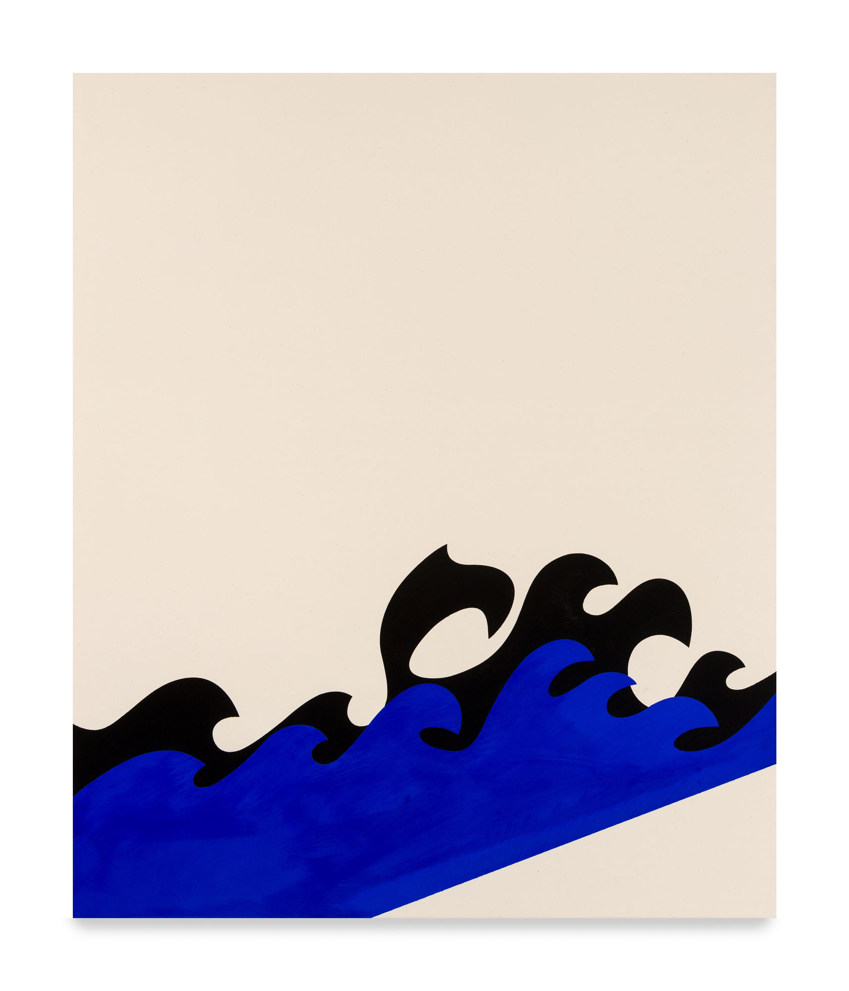 Shabahang Tayyari Wave No.80006641 Friday 09.27 A.M. Khazar seashore, 2023 Gouache on unprimed canvas 120.00 x 100.00 cm