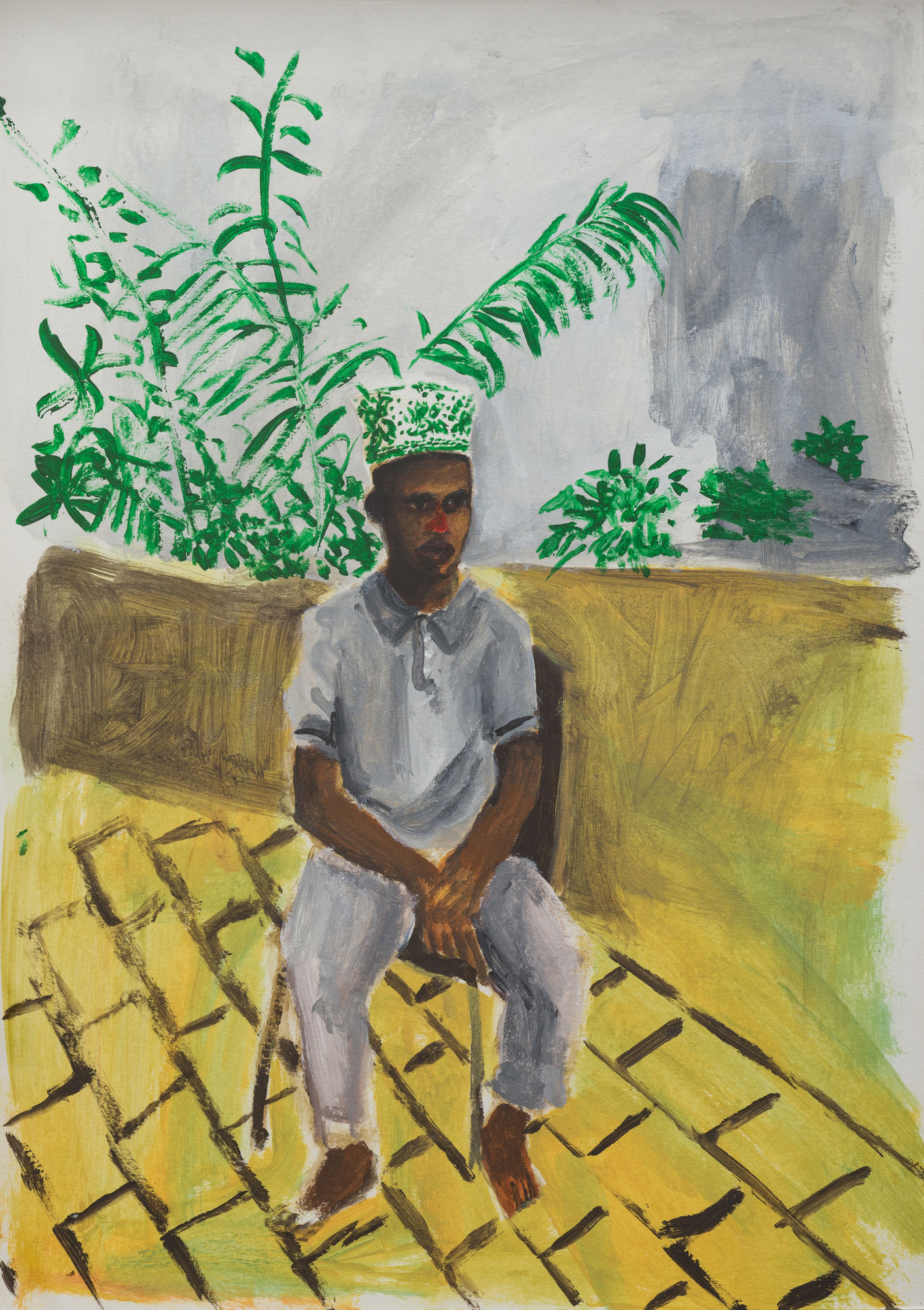 Anuar Khalifi Café Africano Drawing, 2023 Acrylic on Paper 40 x 30 cm | 48 x 35 cm (framed)