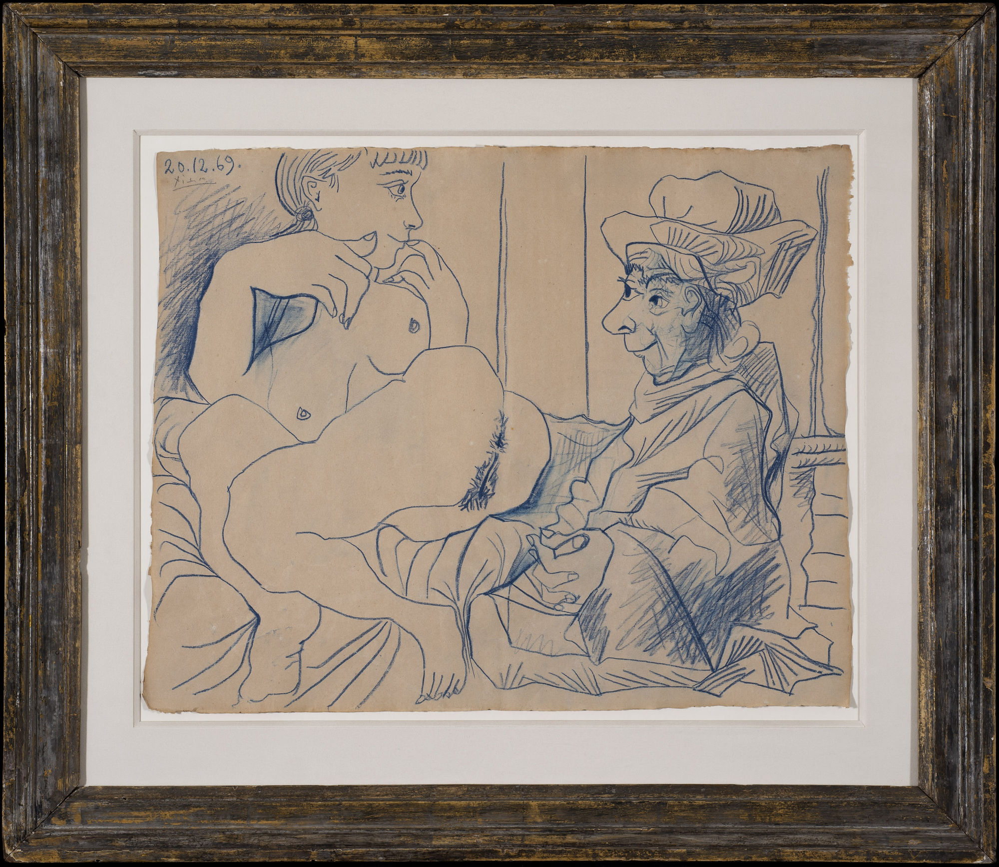 Pablo Picasso, Nu et homme assis 1969