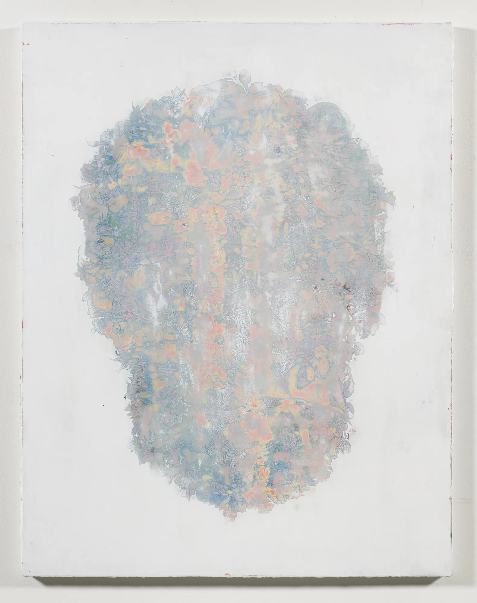 蘇孟鴻, 仿漆藝習作（骷髏花-白底）, 2021