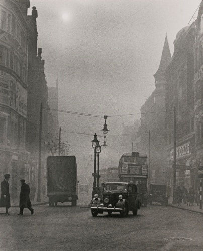 Charing Cross Road, View from Oxford Street (pea soup fog), c.1936
