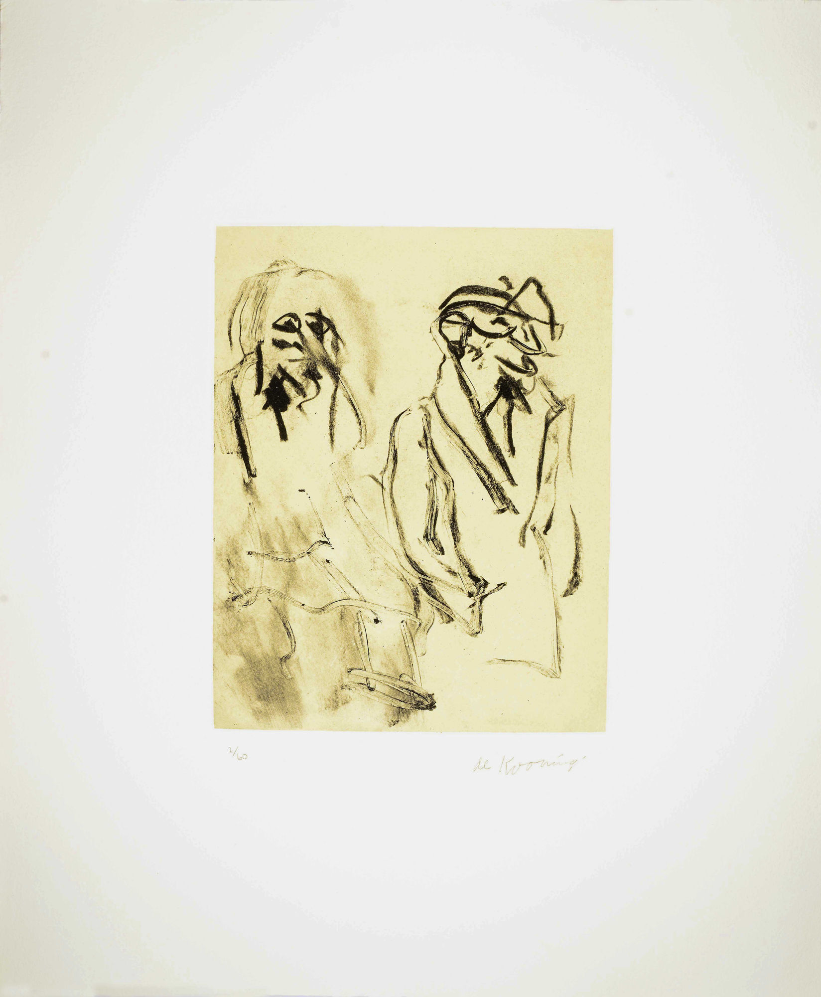 Willem de Kooning, Seventeen Lithographs for Frank O'Hara: Plate VII, 1988