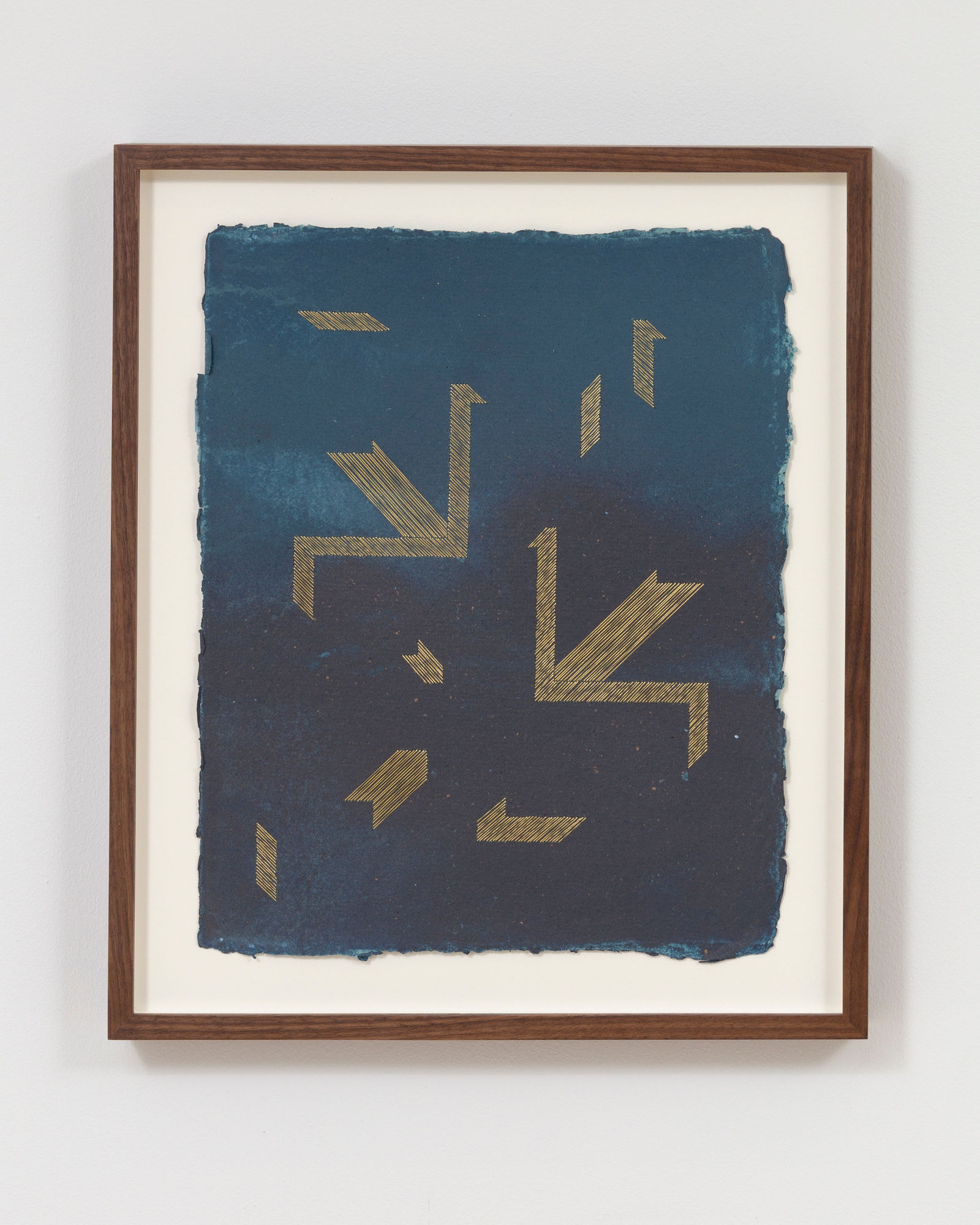 Abdolreza Aminlari Untitled (22.029), 2022 24K gold thread on handmade abaca and cotton paper 14 1/4 x 11 1/2 in 36.2 x 29.2 cm