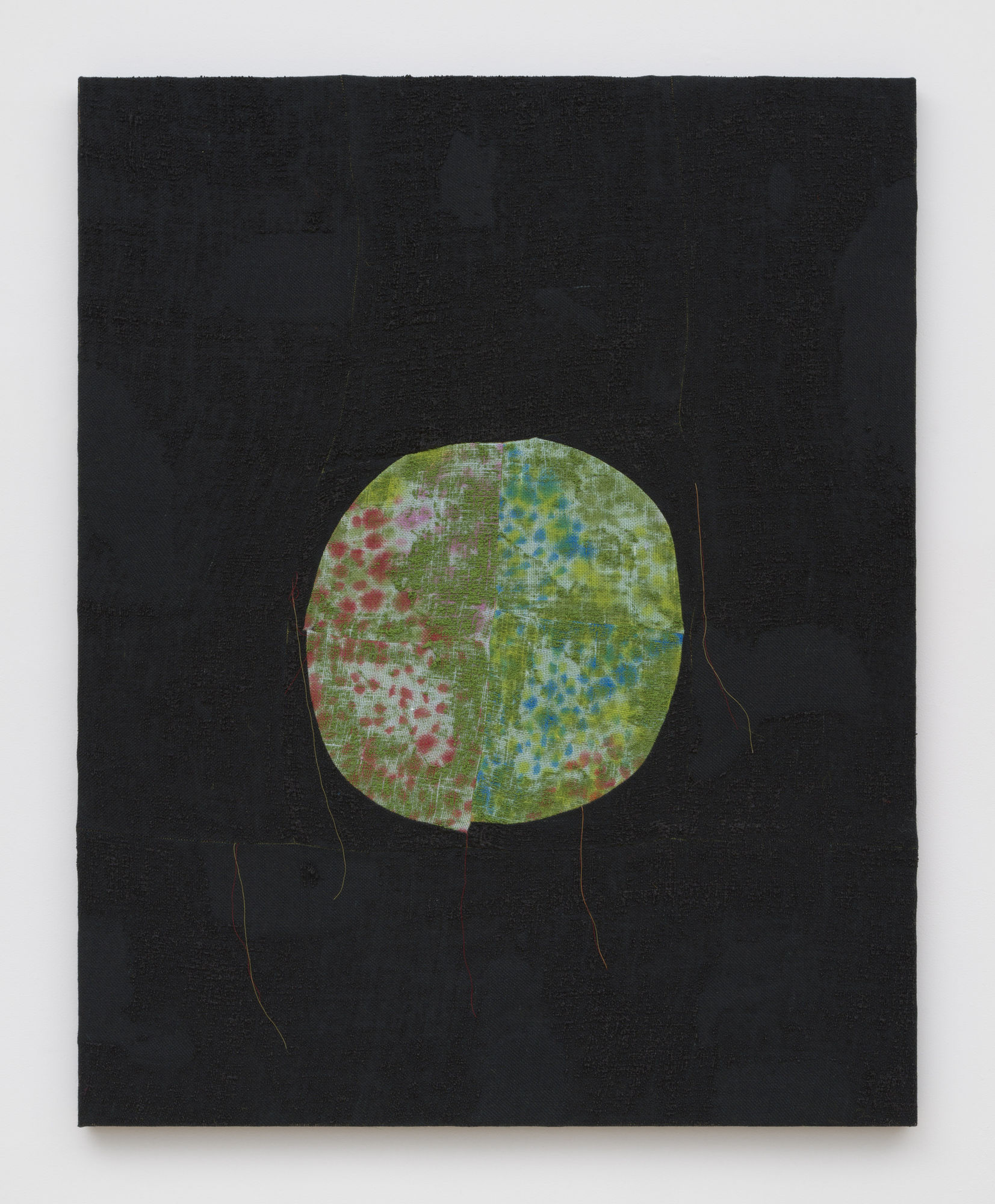 A Thousand Different Limits, 2022 Acrylic, dye and burlap 50 x 40 in 127 x 101.6 cm