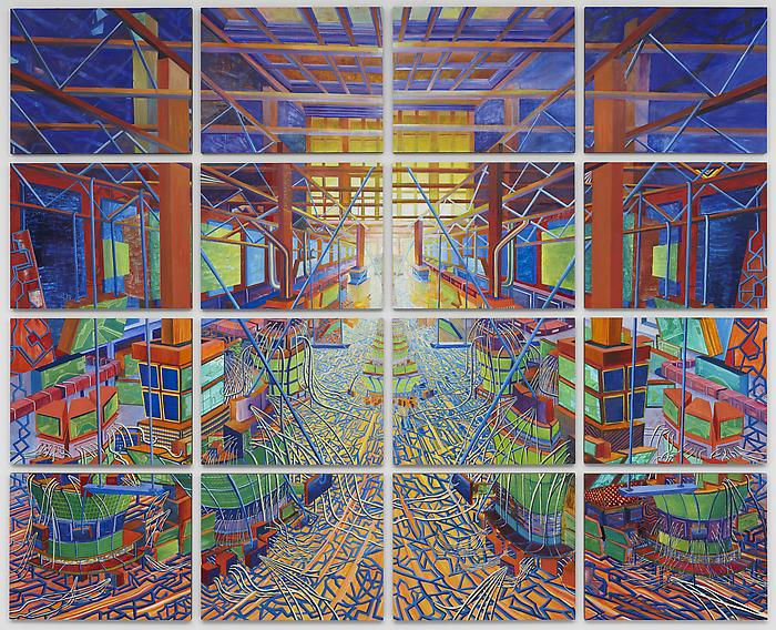 KR 20, 2010 Oil on panel 16 panels: 24 x 30 inches (61 x 76.2 cm) Overall: 96 x 120 inches (243.8 x 304.8 cm)