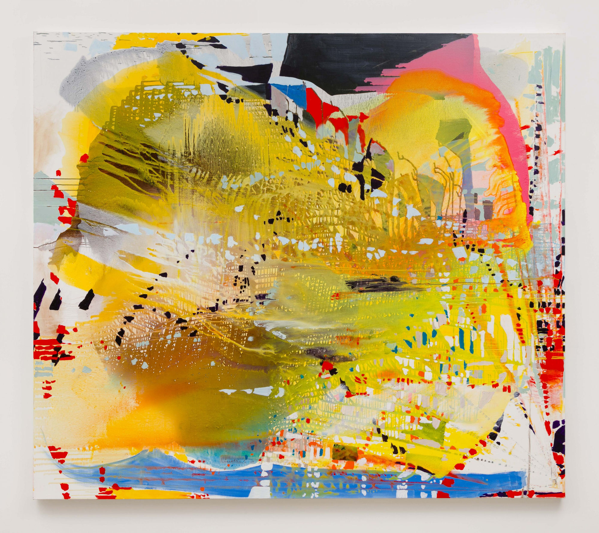 Jackie Saccoccio Place (Group) 2016 Oil and mica on linen 79 x 90 inches (200.7 x 228.6 cm) JSa 315