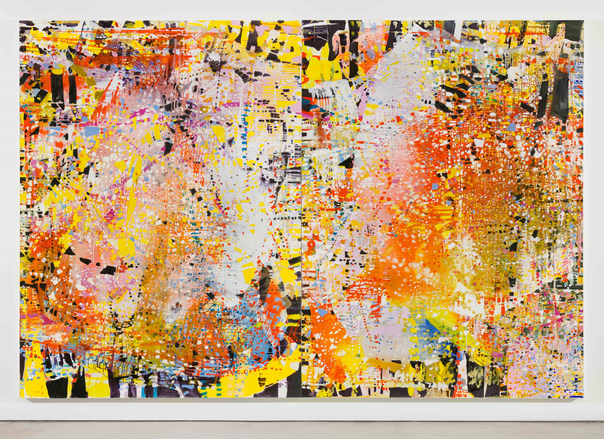 Jackie Saccoccio Apocalypse Confetti 2017 Oil and mica on linen 108 x 158 inches (274.3 x 401.3 cm) JSa 332