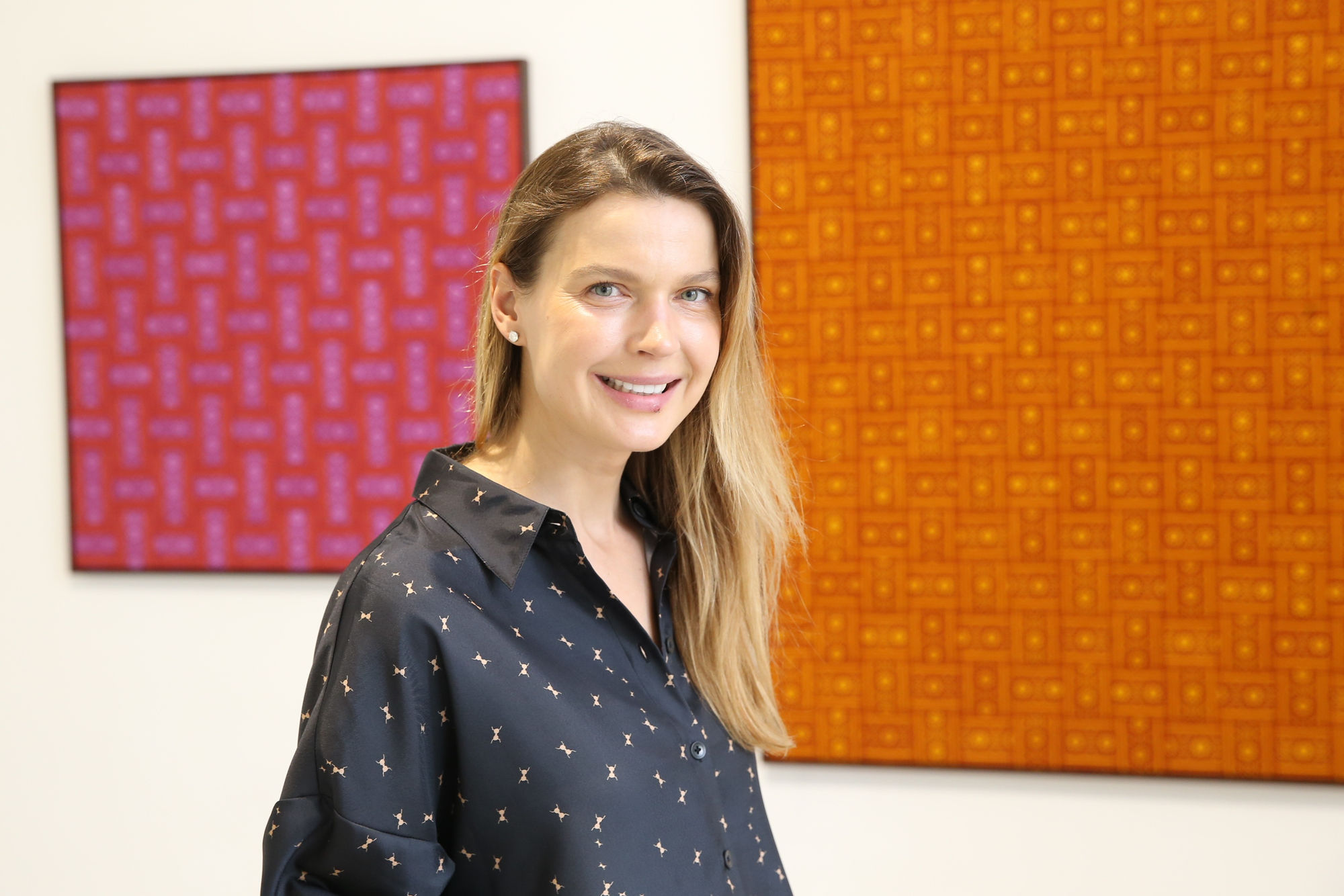 Galerija Vartai, 2019 Indrė &Scaron;erpytytė at the opening of her solo exhibition "From.Between.To" at Galerija VARTAI on 2019.