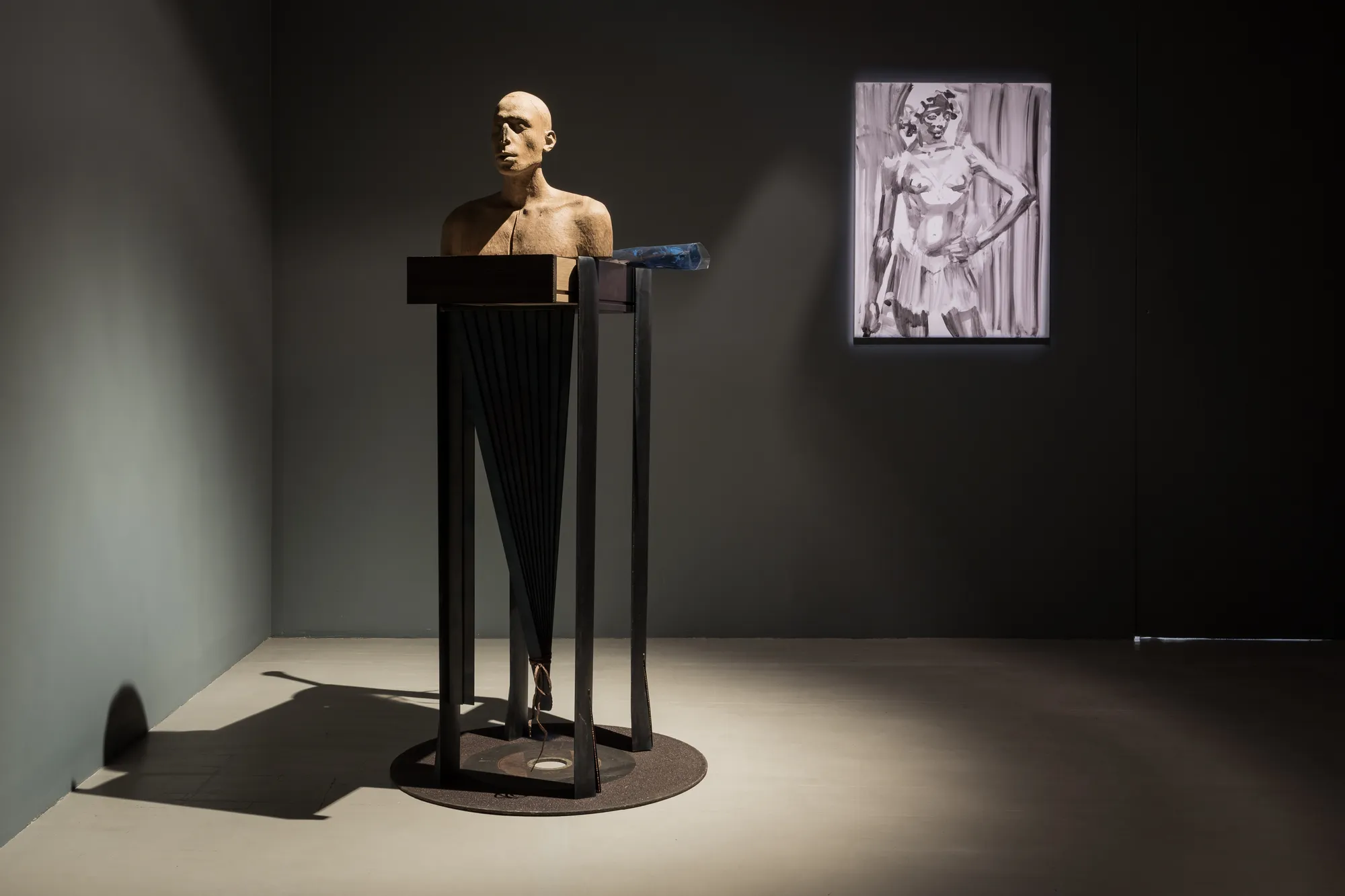 Galerija Vartai, 2017 Vytautas Viržbickas installation in group exhibition "Body and Darkness" at Galerija VARTAI on 2017.