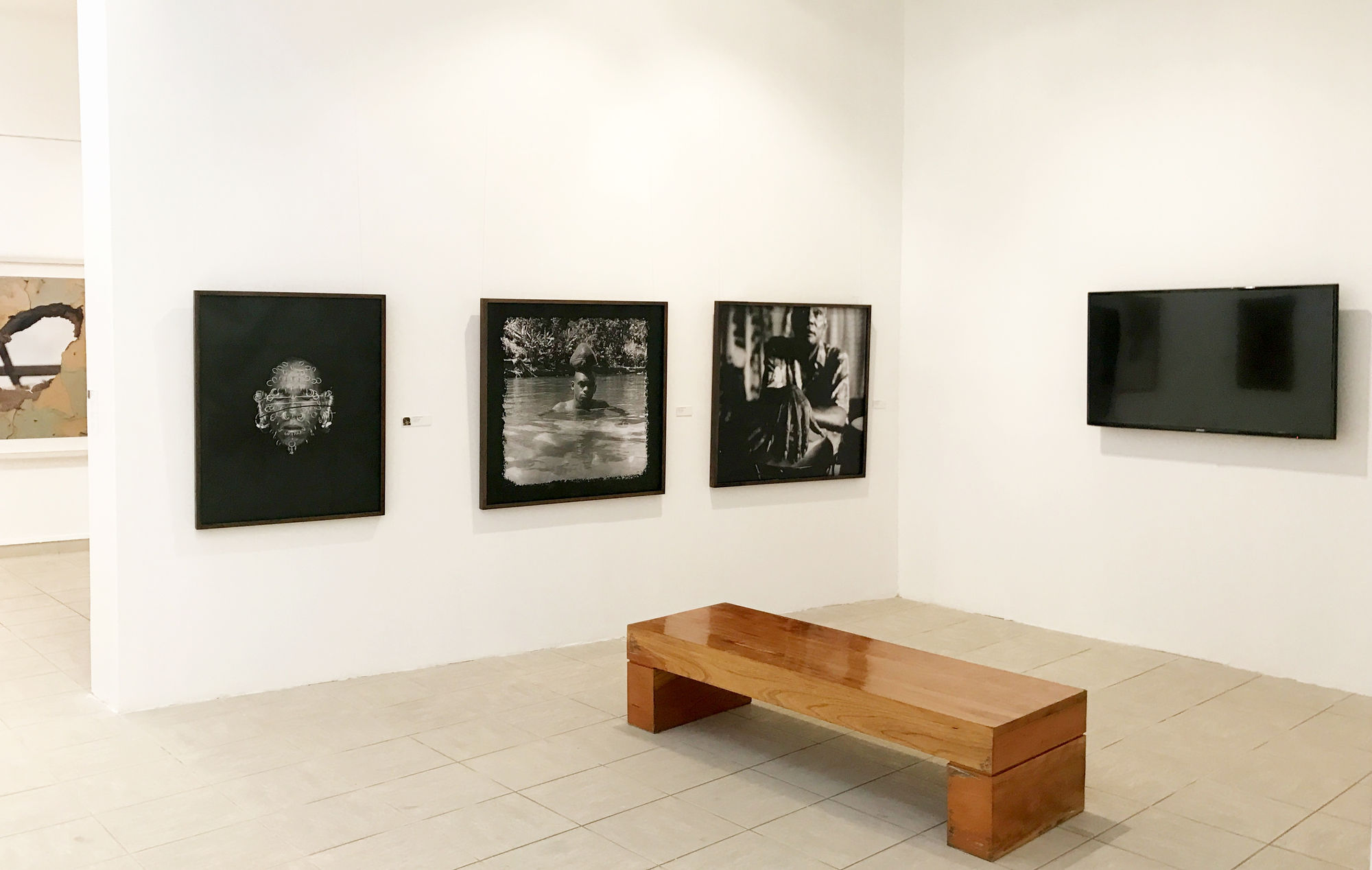 Installation photograph of exhibition of Without Masks in Havana 2017.