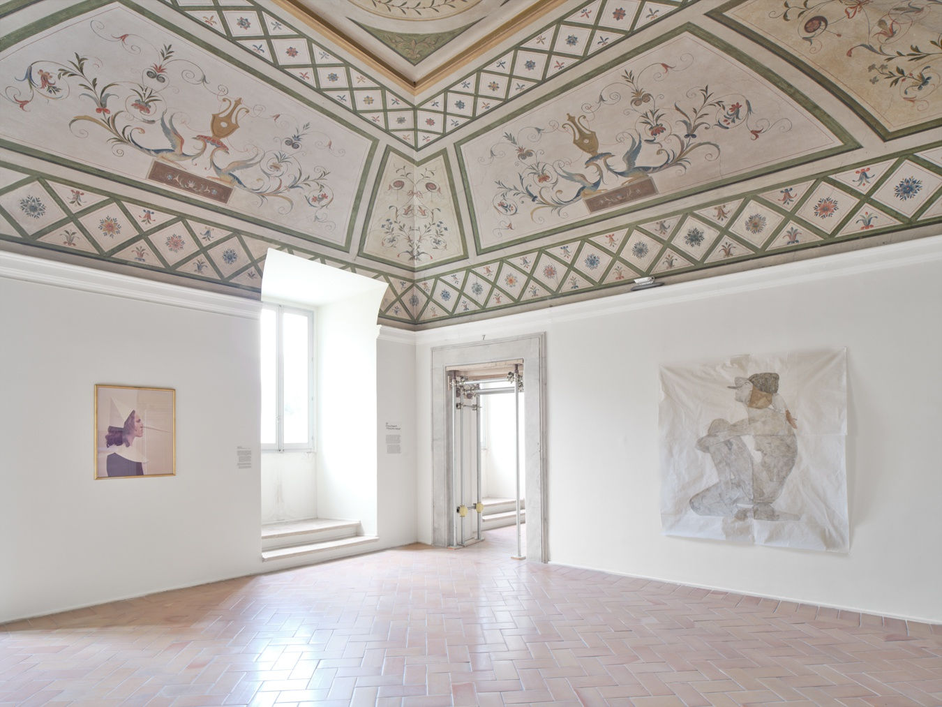 Installation View, Infinita Infanzia, Marta Roberti, Autoritratto come Pinocchio, Pinocchia, 2024, Palazzo Collicola, Spoleto