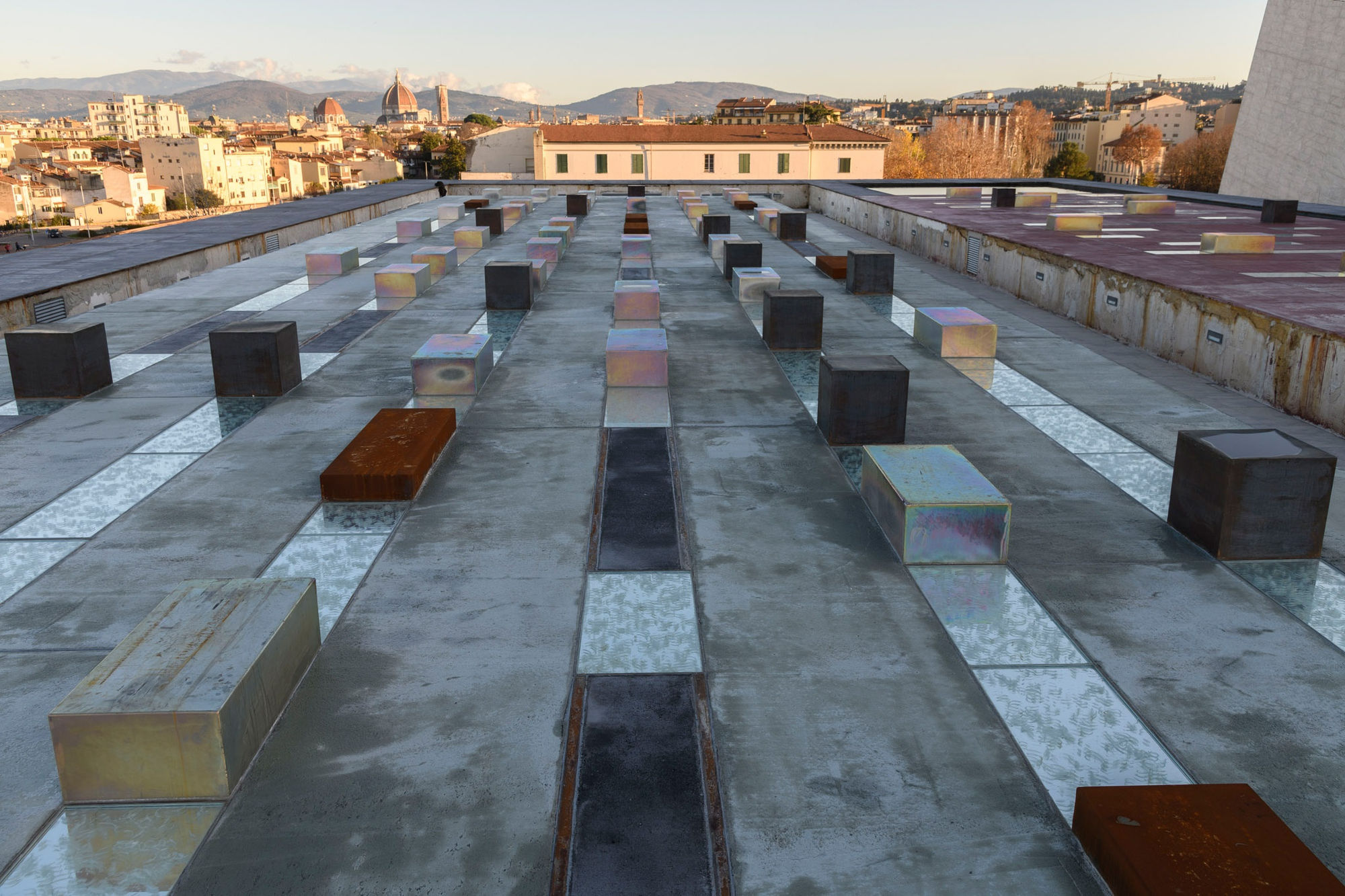 Installation View Prospettive con Orizzonti, 2022 | Terrazza dell'Auditorium del Teatro del Maggio Fiorentino, Firenze